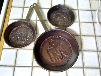 K/ 3pcs - Decorative Copper Pans