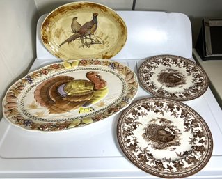 K/ 4pcs: Fall-thanksgiving Dish Ware