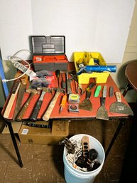 M/ Box And Pail - Assorted Tool Lot