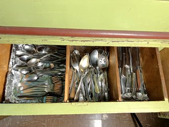 M/ Box - Flatware And Utensils - Various Stainless Brands: Oneida, Gordons Etc