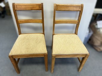 CR/A 2pcs - Maple Side Chairs With Upholstered Seats By Dinah Cook Furniture
