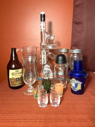 DR/ 15pcs - Assorted Glass Liquor - Bar Bottles And Glasses
