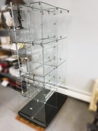 CR/A - 16 Cube Glass And Chrome Modern Display Unit