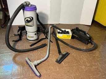 M/ Oreck XL Floor Vacuum And ProTeam Super Coach Backpack Style Vacuum