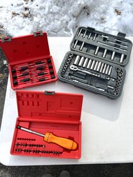 G/ 3pcs: Snap-on And Blue Point Tool Sets In Cases
