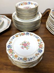 DR/ 26pcs - C. Ahrenfeldt 'Limoges' Floral Smaller Place Setting Pieces