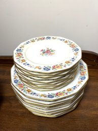 DR/ 19pcs - C. Ahrenfeldt 'Limoges' Larger Place Setting Pieces