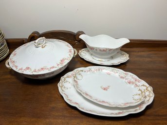 DR/ 5pcs - CH Field Haviland Limoges Floral Serving Lot