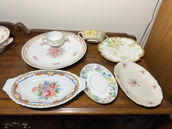 DR/ 7pcs - Assorted Porcelain And Limoges China Lot Etc