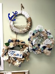 AD/A 3pcs - Made By Local Artisans -  Nautical Beachy Wreaths