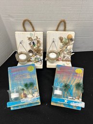 AD/A 4pcs - Nautical Beachy Artisan Hanging Candles - Locally Made