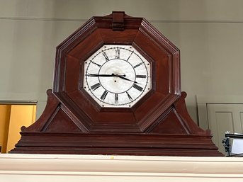 CL/ Majestic Oversized Vintage Wood Mantel Clock