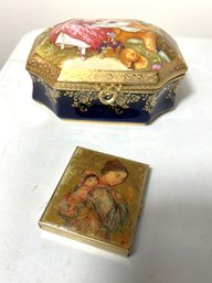 DR/ 2pcs - Decorative Tiny Boxes - Limoges And Unamed