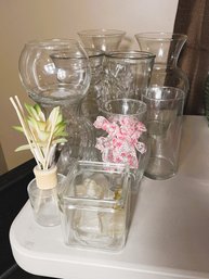 L/ 11pcs - Clear Glass Vases