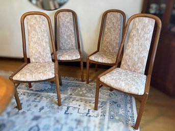 DR/ 4pcs  Danish Teak High Back Dining Chairs #2 By Boltinge Denmark