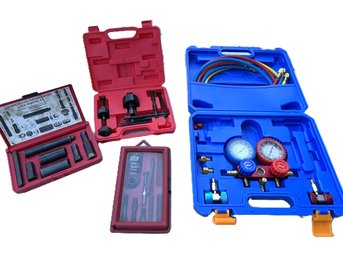 G/ 4pcs: Lisle Pulley Puller Kit, OEM Pulley Puller/Installer Kit, Lock Technology Removal Kit, Manifold Gauge