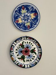 LR/ 2pcs - 1984 And 1988 Spain - Colorful Decorative Plates