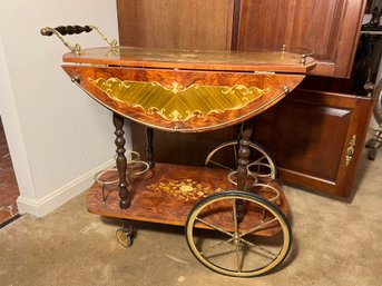 DR/ Beautiful Italian Marquetry Tea-liquor Cart