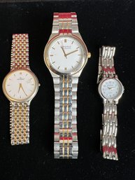 IR/ Bag 3pcs - Wrist Watches: Mens Caravelle By Bulova, Centre - Unisex, Womens Geneva