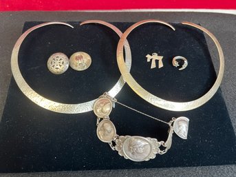 IR/ Bag 6pcs - Assorted Sterling: 2 Chokers, 1 Bracelet, 1 Pendant, 1 Ring, 1 Earrings