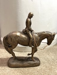 DR/ Austin Sculpture - Beautiful Bronze Sculpture With Amazing Detail - Horse With Rider