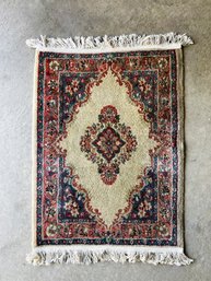 C/ Genuine Hand Woven Oriental Accent Rug, 100 Percent Wool Pile, Made In Iran