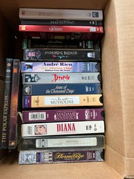 LR/ Box Of 15 Assorted Movies & Series - 10 VHS Tapes & 5 DVDs