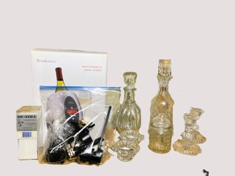 C/ 10pcs - Wine Chiller By Brookstone, Glass Decanters, Decorative Decor, Wine Accessories, Candleholders