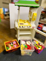 N/ 3bins Plus - Little Tikes Party Kitchen And 3 Bins Of Play Kitchen Accessories And Toy Food