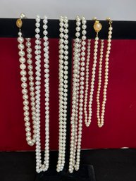 PS/ Bag 6pcs - Costume Jewelry - Faux Pearl Necklaces