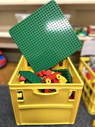 N/ Crate Of Duplo Lego's And Baseplate