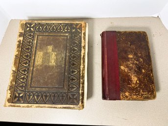 M/ 2pcs - 1873 Leather Bound Bible And Kitto's History Of The Bible, 1868