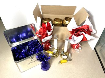 M/ 23pcs - Brass Cut Out Star Candle Votives, Electric Candles, Balloon Weights