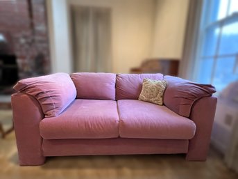 LR/ 2pcs - Vintage Dusty Rose Velvet Loveseat - Super Comfy