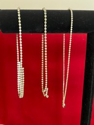 TE/ Bag 3pcs - Rhinestone Necklaces