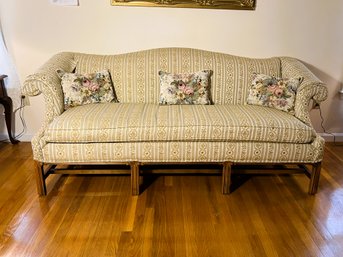 LR/ 4pcs - Lovely Upholstered And Light Wood Frame Couch By Bracewell Furniture Co N.C.