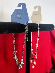 Sm/ Bag 2pcs - Costume Jewelry - Simply Vera, Croft & Barrow Statement Necklaces - New