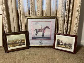 2H/ 3pcs - Horse And Riders Framed Prints