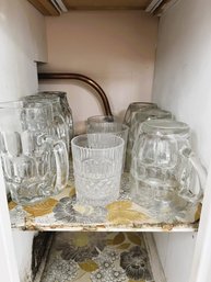SR/ Cabinet 9pcs - Glass Beer Mugs / Glasses