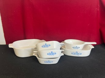 ER/ 6pcs - Corning Ware - Cornflower Blue Etc