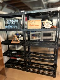 CS/ 2pcs - Black Resin Shelf Units With Contents