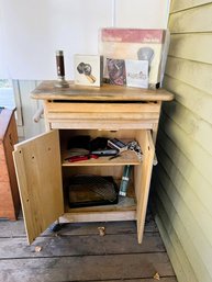 SP/ Wood Rolling Cook's Cart With Grilling Gear: Brookstone, Char Broil, Eddie Bauer Etc