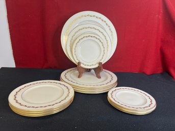 LS/ 15pcs - Vintage Lenox 'Golden Wreath' 3 Piece Place Setting For 5 - #1