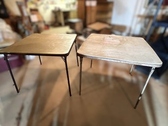 CS/ 2pcs - Vintage Metal Folding Tables