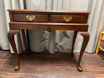 AD/ Console Table/Desk With Queen Anne Legs, 1 Drawer - Jasper Cabinet