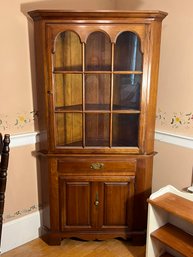 DR/ Monitor Furniture Co. Corner Wood Display Case #1