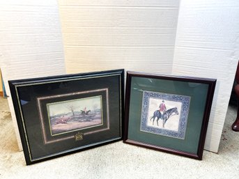 3FL/ 2pcs - Framed Equestrian Prints - Beautifully Framed And Matted