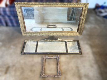 3FL/ 3pcs - Ornate Vintage - Antique Wall Mirrors And Frame
