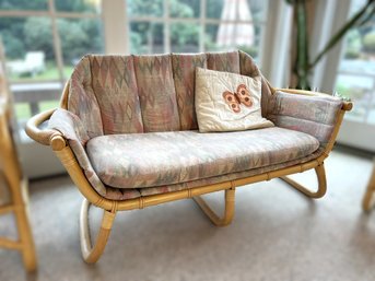 SR/ 2pcs - Bamboo Loveseat, Small Accent Pillow With Butterfly