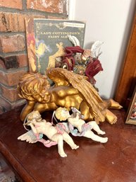 4BR/ 5pcs - Angel Figurines And A Fairy Book